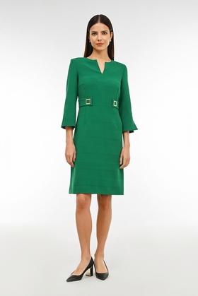 Зеленое платье миди
