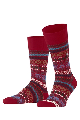 Носки мужские красные Country Fair Isle