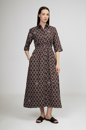 Длинное хлопковое платье