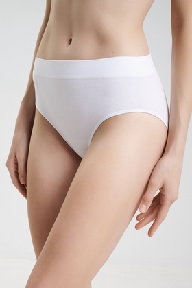  Женские белые высокие трусы-слипы 