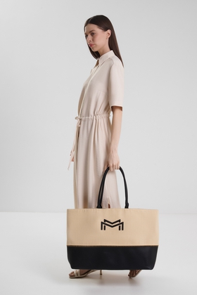 Женская бежевая сумка 