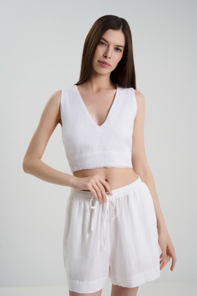 Льняной топ