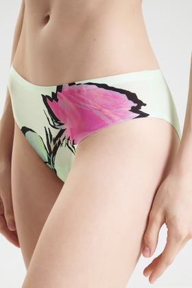 Женские бесшовные трусы-слипы с принтом