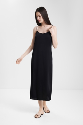 Сорочка макси на лямках 