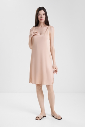 Женская домашняя бежевая сорочка