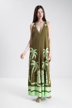 Длинное хлопковое платье 