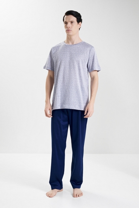 Мужская хлопковая пижама с брюками