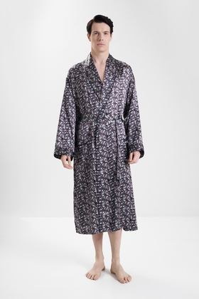 Мужской шелковый халат