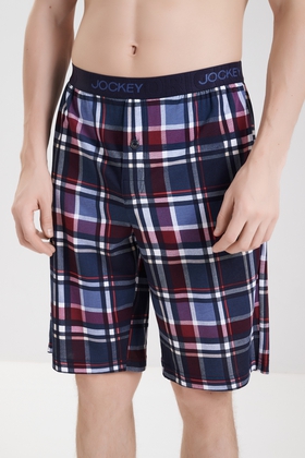 Мужские домашние шорты в клетку