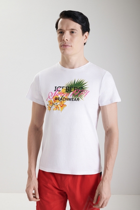  Мужская белая футболка из хлопка