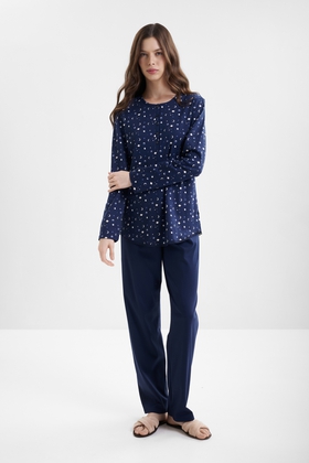 Женская хлопковая пижама с брюками