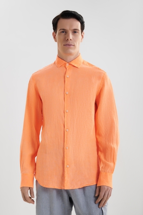 Мужская льняная рубашка