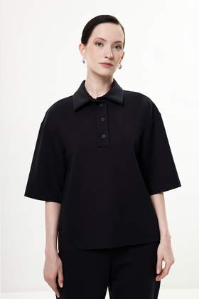 Женский чёрный топ