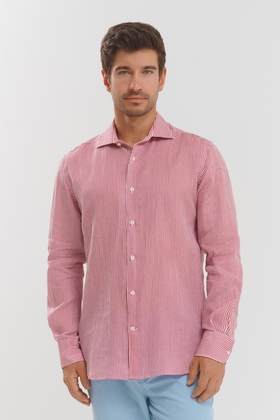 Мужская льняная рубашка