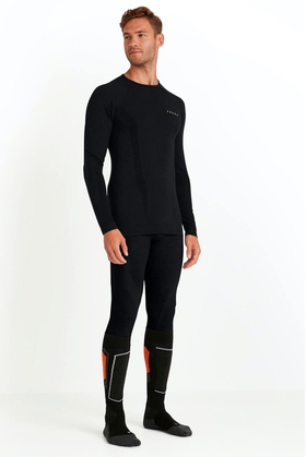 Мужской черный термо-лонгслив