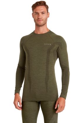 Мужской зеленый термо-лонгслив