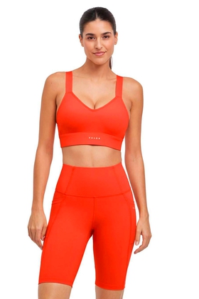 Женский коралловый спортивный топ