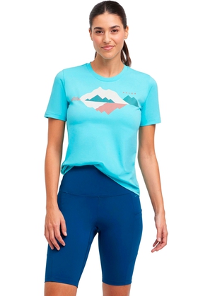 Женская бирюзовая спортивная футболка