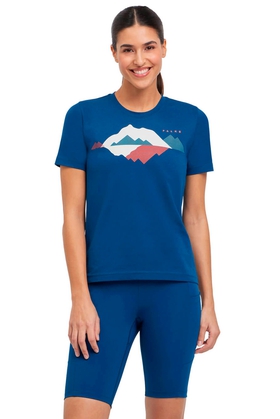 Женская синяя спортивная футболка