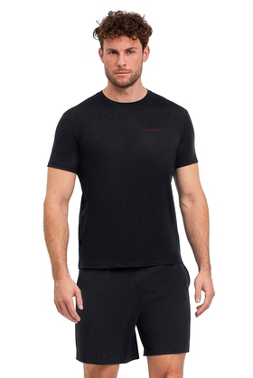 Мужская чёрная спортивная футболка