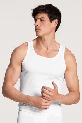 Мужская хлопковая белая майка