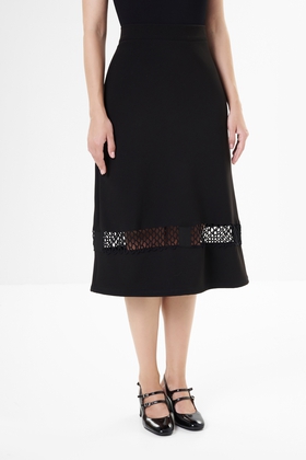 Черная юбка миди