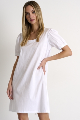 Женское короткое пляжное белое платье