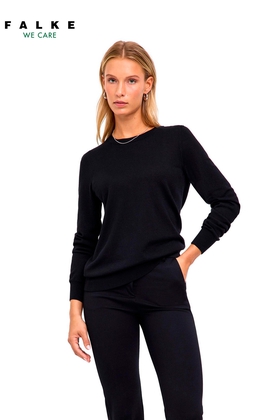 Женский чёрный джемпер из шерсти