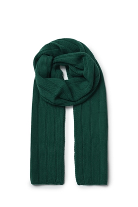 Вязаный зеленый шарф из кашемира