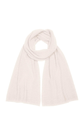 Белый шерстяной шарф