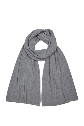Серый шерстяной шарф