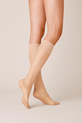 Гольфы женские светло-бежевые 20 den