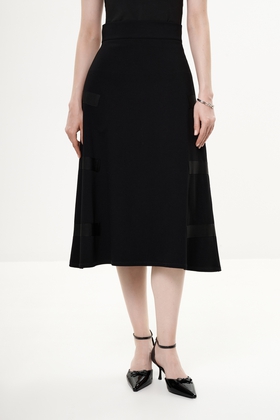 Черная юбка миди