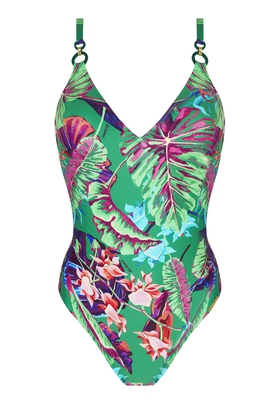  Слитный купальник с мягкими чашками 