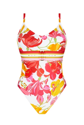  Слитный купальник с мягкими чашками 