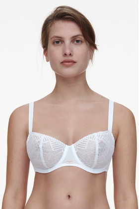 Белый бюстгальтер-балконет с мягкими чашками