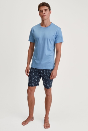  Мужская хлопковая пижама с шортами 