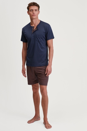  Мужская пижама с шортами из хлопка 