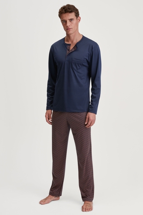 Мужская пижама с брюками из хлопка 