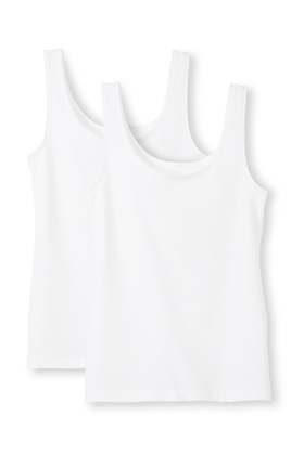 Комплект женских маек белых 2 шт.