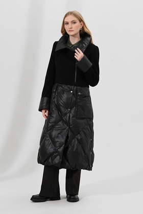 Женское пальто черного цвета 