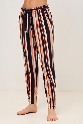 Женские домашние брюки в полоску