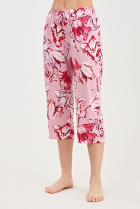 Женские розовые домашние брюки