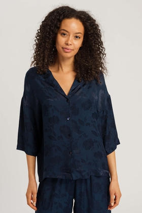  Женская домашняя пижамная блузка-топ 
