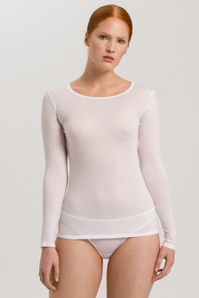 Женская белая хлопковая водолазка