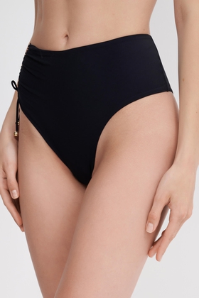 Женские чёрные плавки-слипы