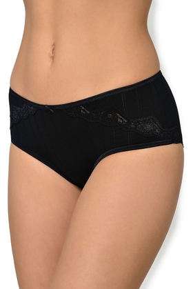 Женские трусы-шорты кружевные черные
