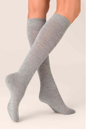 Гольфы женские серые Wool Care