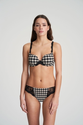  Бюстгальтер с мягкой чашкой в клетку 