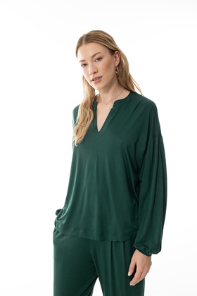 Женская домашняя пижамная блузка-топ